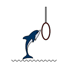 Image showing Jump Dolphin Icon