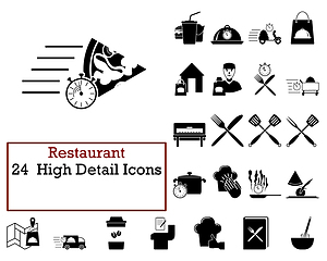 Image showing Restaurant Icon Set