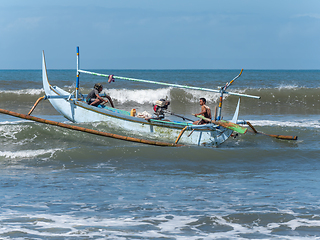 Image showing Indonesian fishing boat in Bali, Indonesia