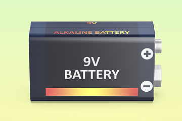 Image showing Nine volt battery