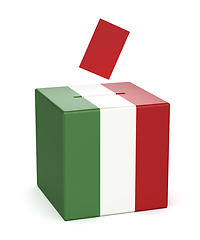 Image showing Ballot box with the flag of Italy