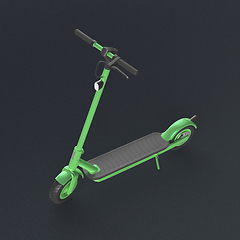 Image showing Green modern electric scooter