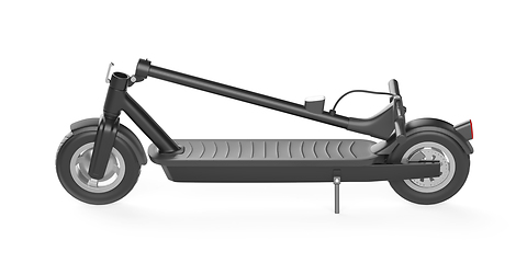 Image showing Folded electric scooter