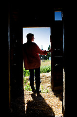 Image showing Farm Girl Silhouette