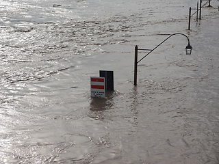 Image showing River Po flood in Turin