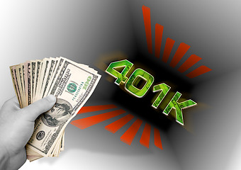 Image showing Throwing Money In The 401k