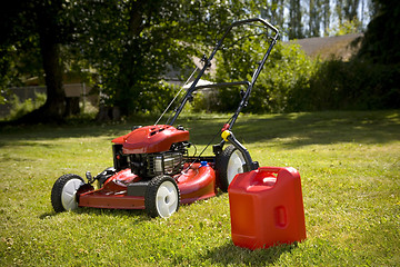 Image showing Red Lawn Mower