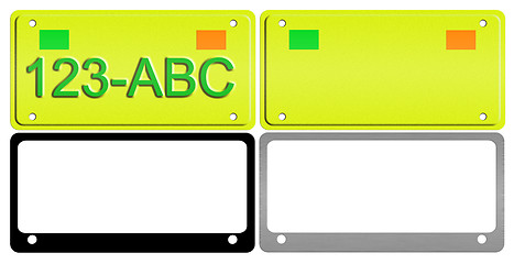 Image showing License Plate Illustration Set