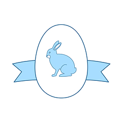 Image showing Easter Egg With Ribbon Icon