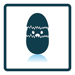 Image showing Easter Chicken In Egg Icon