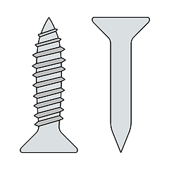 Image showing Icon Of Screw And Nail