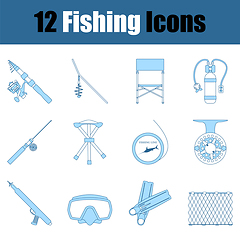 Image showing Fishing Icon Set