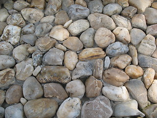 Image showing river stone wall