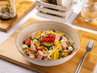 Image showing Tuna salad with black rice