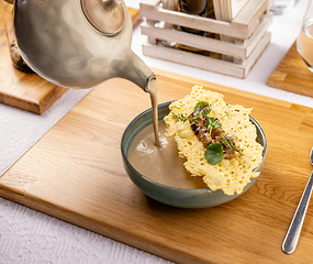 Image showing Mushroom champignon cream soup