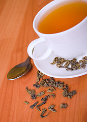 Image showing cup of green tea