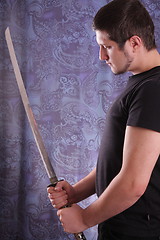 Image showing Man and katana