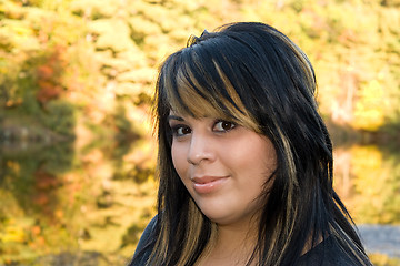 Image showing Young Woman in Autumn