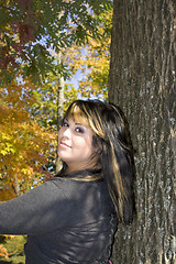 Image showing Young Woman in Autumn