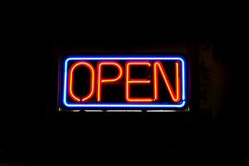 Image showing Neon OPEN Sign