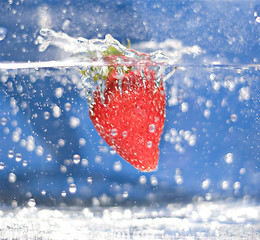 Image showing Strawberry In Water