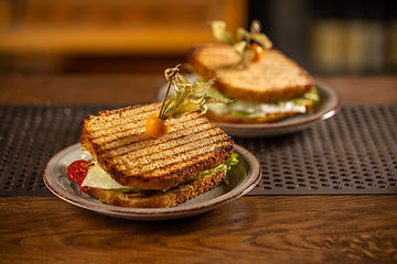 Image showing Healthy grilled sandwich toast