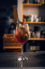 Image showing Cold summer cocktails drinks