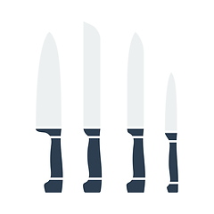 Image showing Kitchen Knife Set Icon