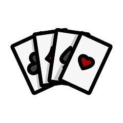 Image showing Set Of Four Card Icons