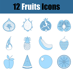 Image showing Fruits Icon Set