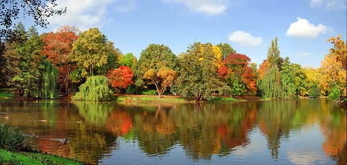 Image showing Park over the lake