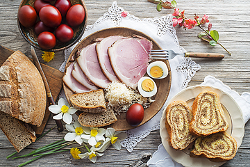 Image showing Easter meal