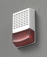 Image showing Alarm siren with flash light