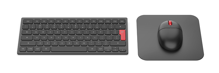 Image showing Wireless computer keyboard and mouse