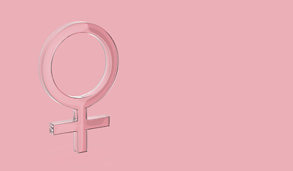 Image showing Glass female gender sign