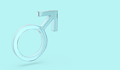 Image showing Glass male gender sign