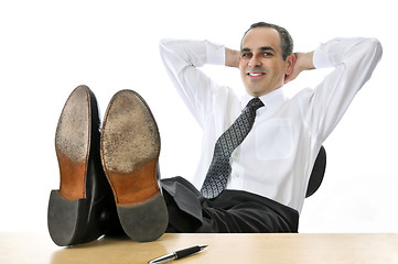 Image showing Relaxing businessman