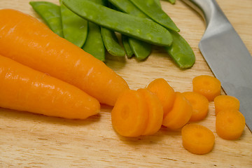 Image showing Carrots and peas