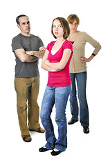 Image showing Teenage girl in trouble with parents