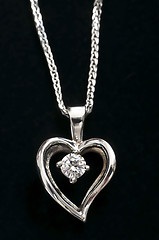 Image showing Diamond heart necklace