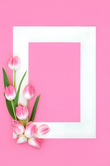 Image showing Pink Tulip Flower Arrangement for Spring and Easter