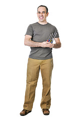 Image showing Handyman with screwdrivers