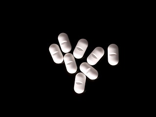 Image showing Pills on black