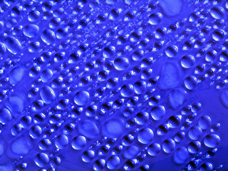 Image showing Blue droplets background