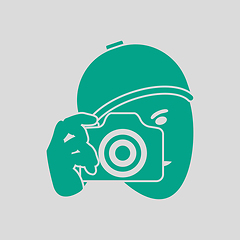 Image showing Detective With Camera Icon