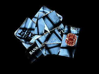 Image showing Credit card in pieces