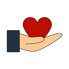 Image showing Hand Present Heart Ring Icon