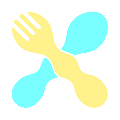 Image showing Baby Spoon And Fork Icon