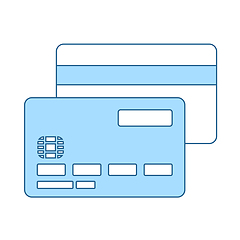 Image showing Front And Back Side Of Credit Card Icon