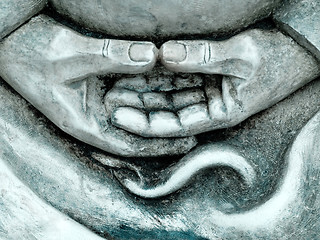 Image showing Zen statue details